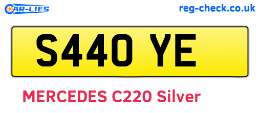 S44OYE are the vehicle registration plates.
