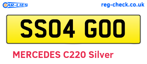 SS04GOO are the vehicle registration plates.