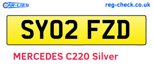 SY02FZD are the vehicle registration plates.