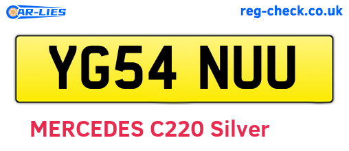 YG54NUU are the vehicle registration plates.