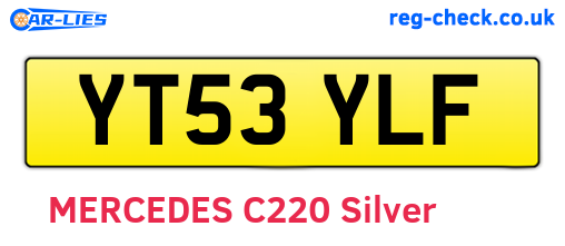 YT53YLF are the vehicle registration plates.