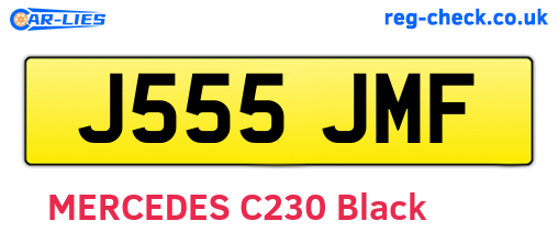 J555JMF are the vehicle registration plates.