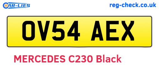 OV54AEX are the vehicle registration plates.