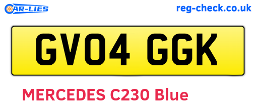 GV04GGK are the vehicle registration plates.
