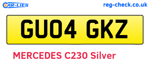 GU04GKZ are the vehicle registration plates.