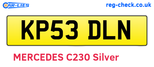 KP53DLN are the vehicle registration plates.