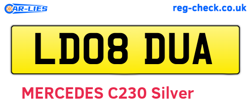 LD08DUA are the vehicle registration plates.