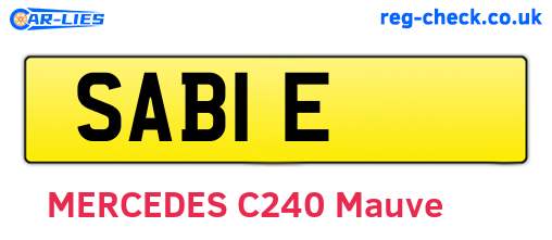 SAB1E are the vehicle registration plates.