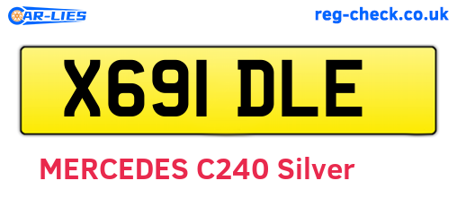 X691DLE are the vehicle registration plates.