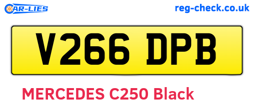 V266DPB are the vehicle registration plates.