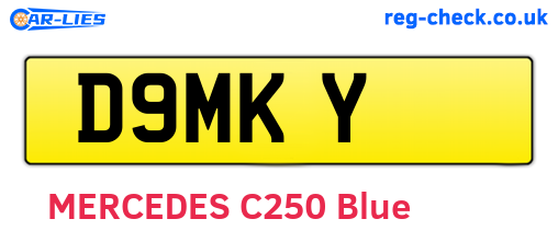 D9MKY are the vehicle registration plates.