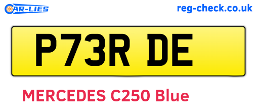 P73RDE are the vehicle registration plates.