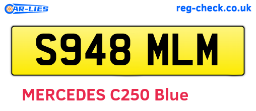 S948MLM are the vehicle registration plates.