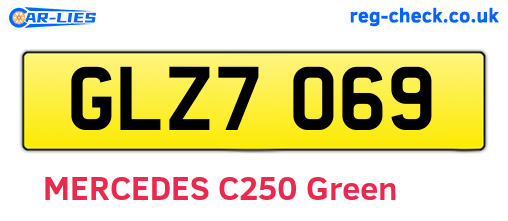 GLZ7069 are the vehicle registration plates.