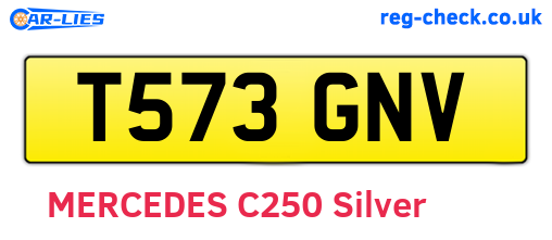 T573GNV are the vehicle registration plates.