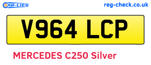 V964LCP are the vehicle registration plates.