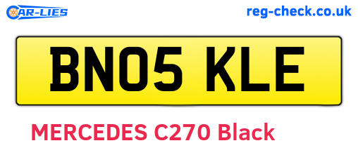 BN05KLE are the vehicle registration plates.
