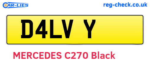 D4LVY are the vehicle registration plates.