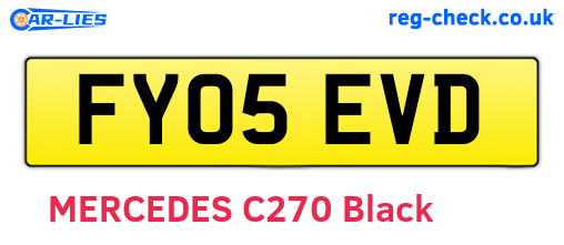 FY05EVD are the vehicle registration plates.