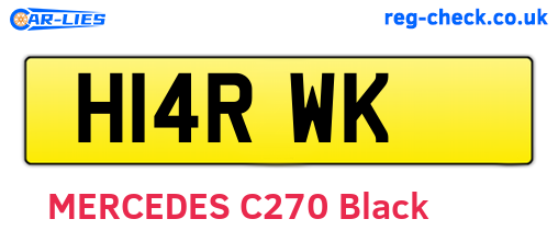 H14RWK are the vehicle registration plates.