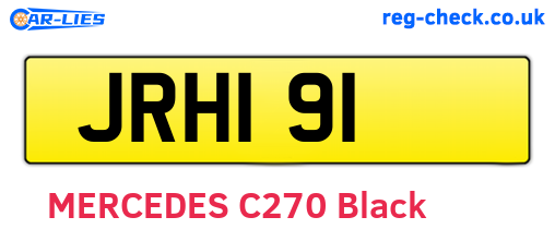 JRH191 are the vehicle registration plates.