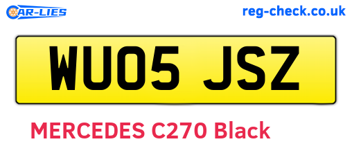 WU05JSZ are the vehicle registration plates.