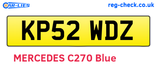 KP52WDZ are the vehicle registration plates.
