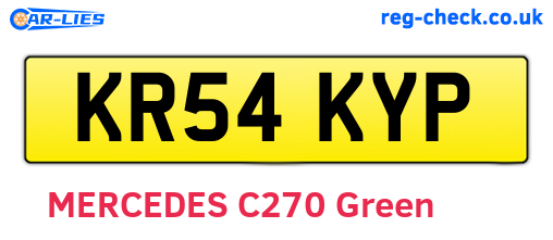 KR54KYP are the vehicle registration plates.