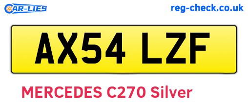 AX54LZF are the vehicle registration plates.