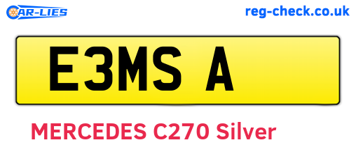 E3MSA are the vehicle registration plates.