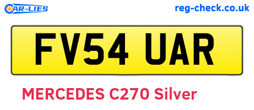 FV54UAR are the vehicle registration plates.