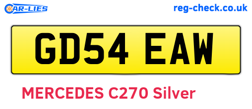 GD54EAW are the vehicle registration plates.