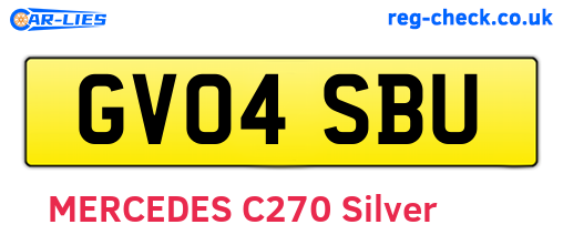 GV04SBU are the vehicle registration plates.