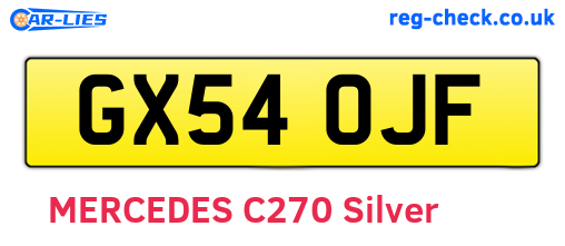 GX54OJF are the vehicle registration plates.