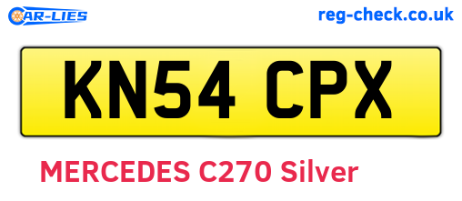 KN54CPX are the vehicle registration plates.