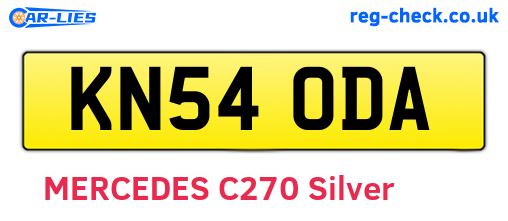 KN54ODA are the vehicle registration plates.