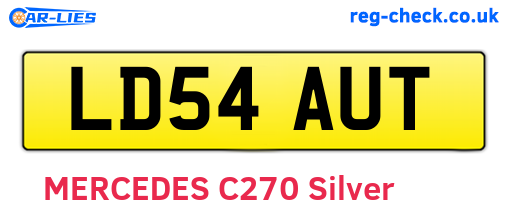 LD54AUT are the vehicle registration plates.