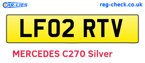 LF02RTV are the vehicle registration plates.