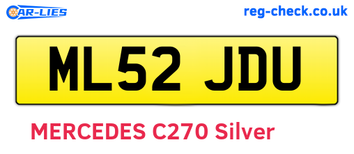 ML52JDU are the vehicle registration plates.