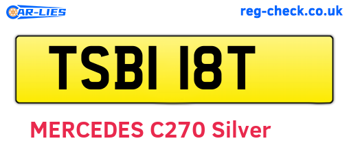 TSB118T are the vehicle registration plates.