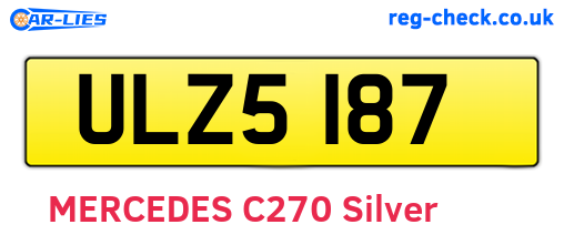 ULZ5187 are the vehicle registration plates.