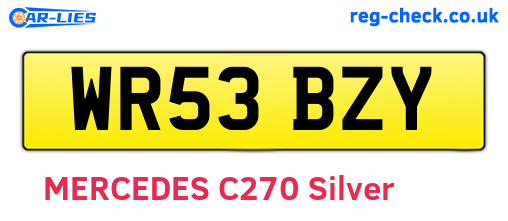 WR53BZY are the vehicle registration plates.