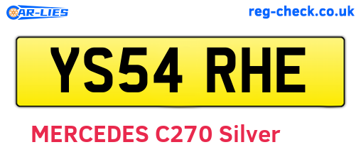 YS54RHE are the vehicle registration plates.