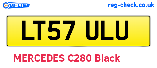 LT57ULU are the vehicle registration plates.