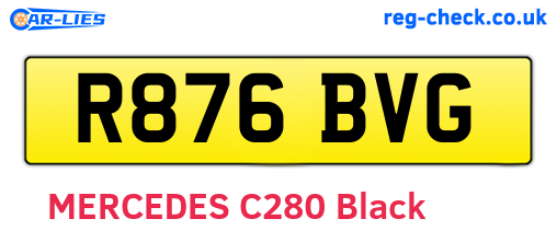 R876BVG are the vehicle registration plates.