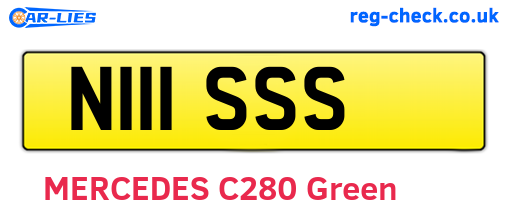 N111SSS are the vehicle registration plates.