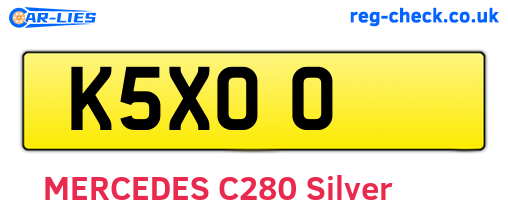 K5XOO are the vehicle registration plates.