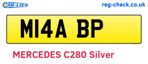 M14ABP are the vehicle registration plates.