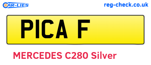 P1CAF are the vehicle registration plates.