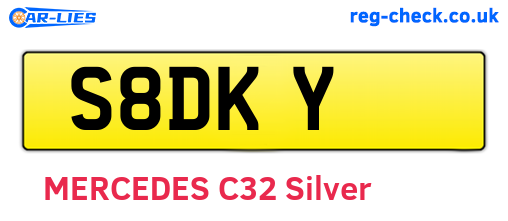 S8DKY are the vehicle registration plates.